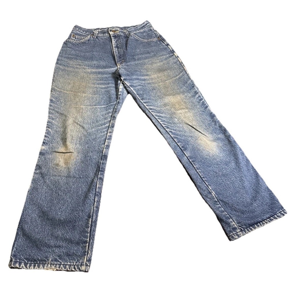 Vintage L.L.Bean Flannel Lined Jeans Women's‎ Size 12 USA Made Blue Denim